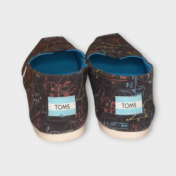 Womens TOMS Alpargata Cloudbound Slip On Shoes Black With Math Print Size 9.5 - Picture 4 of 11